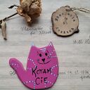 Różowy miłosny Kot magnes no 1