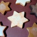 Rustykalne gwiazdki - magnesy ceramiczne na święta (zestaw 8 szt.)