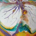 Wir Kolorów - unikalny magnes handmade na lodówkę (acrylic pouring)