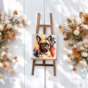 Ceramiczny magnes na lodówkę - buldog francuski (5x5 cm)