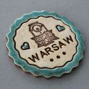 Magnes ceramiczny Warszawa - ręcznie zdobiony upominek