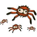 Pajączki - ręcznie robiony komplet 4 magnesów na lodówkę na Halloween
