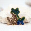 Ceramiczna żabka - magnes na lodówkę