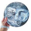 Artystyczny Akcent - magnes na lodówkę Acrylic Pouring