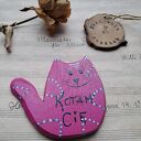 Różowy miłosny Kot magnes no 1