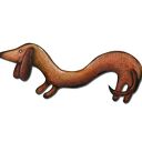Jamnik - magnes na lodówkę z drewna (sklejki)