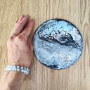 Magnez na lodówkę Wir Kolorów - handmade 15 cm - ręcznie malowana abstrakcja