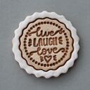 ŻYJ, ŚMIEJ SIĘ, KOCHAJ - magnes ceramiczny