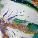 Wir Kolorów - unikalny magnes handmade na lodówkę (acrylic pouring)