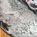 Magnez na lodówkę Wir Kolorów - handmade 15 cm - ręcznie malowana abstrakcja