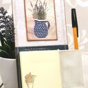 Notes magnes na lodówkę - dzban lawendy (n8)