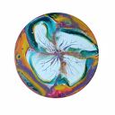 Wir Kolorów - unikalny magnes handmade na lodówkę (acrylic pouring)