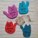 Różowy miłosny Kot magnes no 1