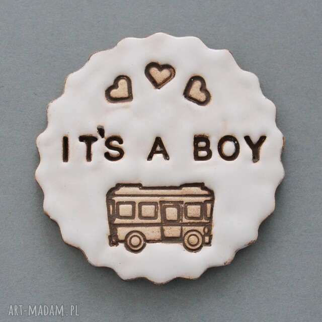 IT'S A BOY-magnes ceramiczny