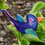 Kabuka pomysł na prezent dla wielbicieli ptaków ptaszek niebieski - magnes na lodówkę dekoracja drewniana rekodzieło