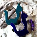 Kot ceramiczny magnes na lodówkę z mandalą - błyszczące szkliwo