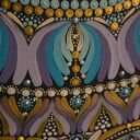 Mandala ręcznie malowana 80 cm - farby akrylowe boho