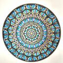 Mandala ręcznie malowana 80 cm - farby akrylowe boho