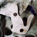 Kot ceramiczny magnes na lodówkę z mandalą - błyszczące szkliwo
