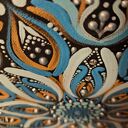 Mandala ręcznie malowana z intencją - obraz 40 cm w stylu boho