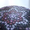 Mandala fioletowo-czarna - mozaika do medytacji i dekoracji (60 cm)