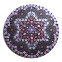 Mandala fioletowo-czarna - mozaika do medytacji i dekoracji (60 cm)