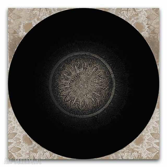 Obraz na płótnie Mandala terra nude 80x80 cm