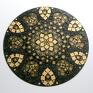 mandale: ZłotoCzarna mozaika - obraz