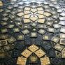 ZłotoCzarna mozaika - mandala medytacja obraz