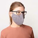 Podwójna maseczka bawełniana profilowana pod okulary - szara
