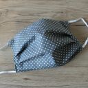 Maseczka bawełniana - kropeczki szare