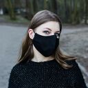 czarna maseczka 100% bawełna wielorazowa