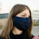designerska ochronna maska z bawełny dwukolorowa