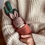 prezent dla wnuczki króliczek z marchewkowym materacem z lnu dziecka maskotki na zajączka