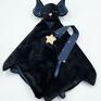 Przytulanka nietoperz dla niemowląt z zawieszką do smoczka - szmatka bat maskotki kocyk
