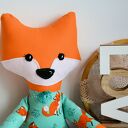 Sprytny lisek Michasia - handmade maskotka 42 cm dla dziewczynki
