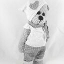 Ignaś - szydełkowa maskotka miś amigurumi 36 cm