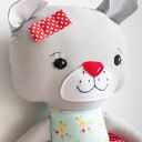 Miś Kasia 43 cm - ręcznie szyta maskotka z bawełny