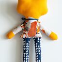 Ręcznie szyty lisek Berni 44 cm - sprytna przytulanka handmade