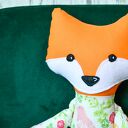 Sprytny lisek Lenka 42 cm - przytulanka handmade dla dziewczynki