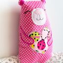 Miś serduszko - Malinka - 21 cm