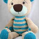 Duuuży szydełkowy miś Stefan - 45 cm na zamówienie
