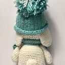 Zimowy króliczek - maskotka handmade z czapeczką i szaliczkiem