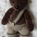 Miś Hugo w spodenkach ręcznie robiony