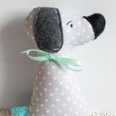 Piesek Szczekuś Wojtuś 18 cm - maskotka handmade dla roczku