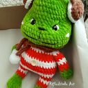 Grinch na szydełku, Maskotka, Świąteczny, Na prezent