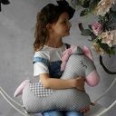 Poduszka dziecięca koń - miękka przytulanka minky handmade