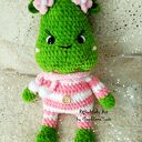 Grinch dziewczynka, Grinczka, świąteczny Grinch - maskotka ręcznie szydełkowana