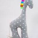 Żyrafka SERDUSZKA mięta - przytulanka handmade 40 cm