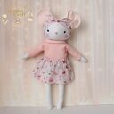 Myszka Kasia w kwiatowej spódniczce, przytulanka, prezent GOTOWA